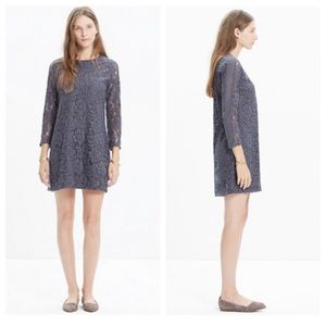 Madewell Gray Lace Shift Dress, 6